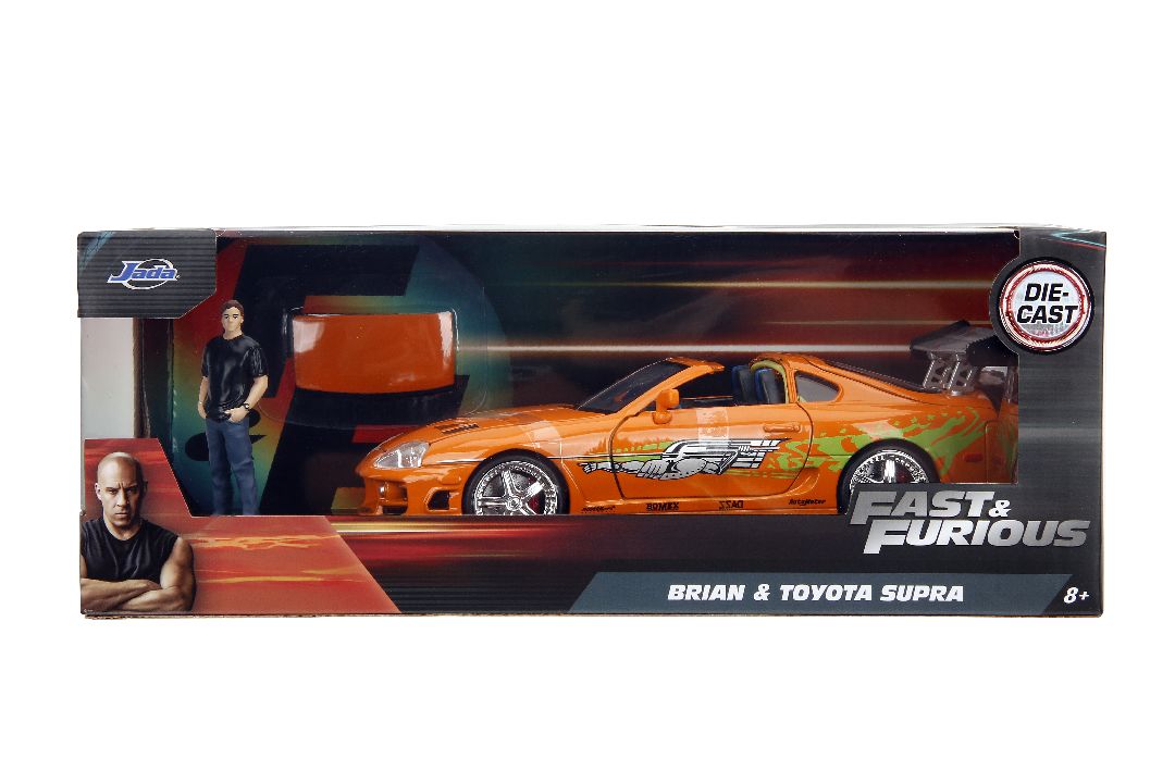 Jada 1/24 "Fast & Furious" Brian's Toyota Supra w/Brian Figure