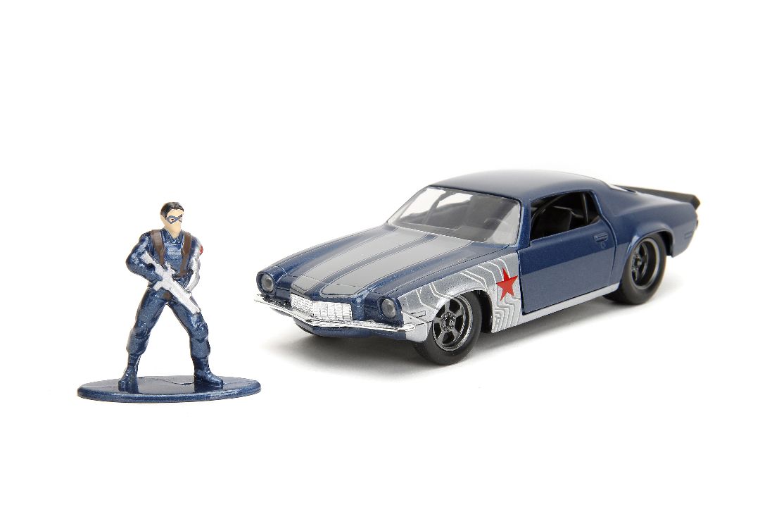 Jada 1/32 "Hollywood Rides" Marvel 1973 Chevy Camaro W/Soldier