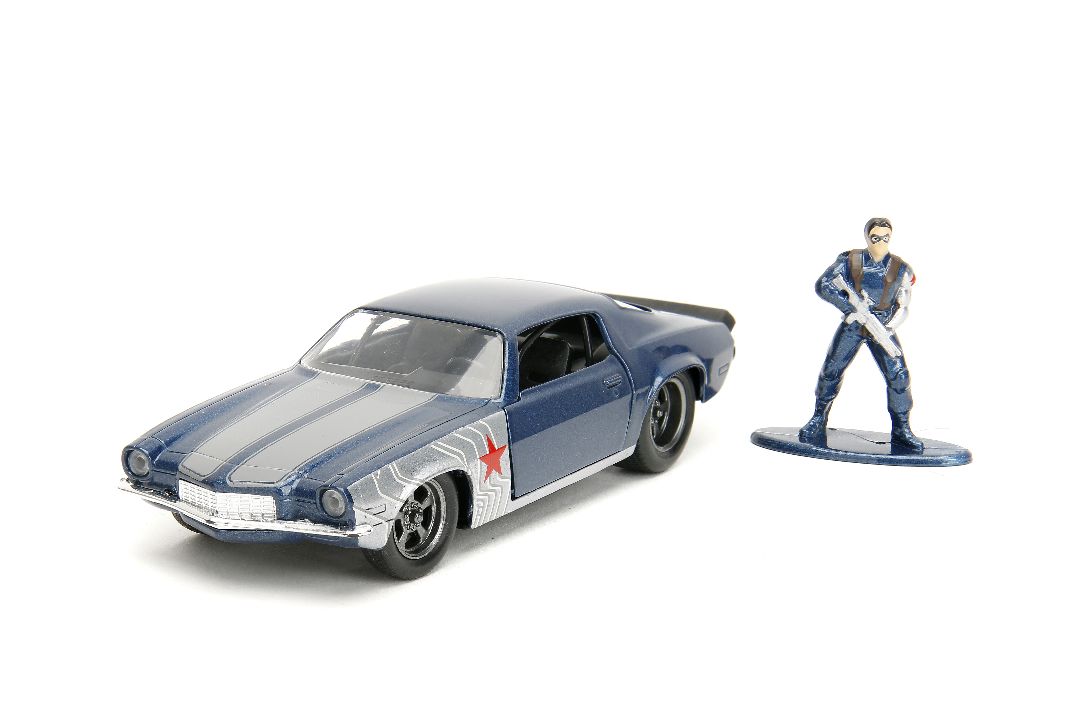 Jada 1/32 "Hollywood Rides" Marvel 1973 Chevy Camaro W/Soldier