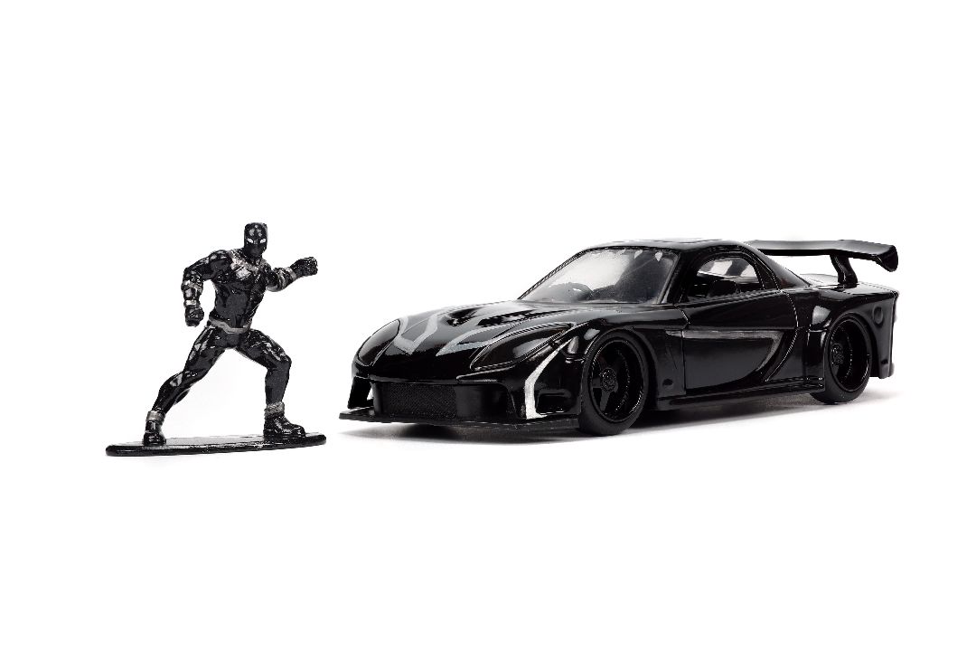 Jada 1/32 "Hollywood Rides" Marvel 1993 Mazda RX7 w/Blk Panther