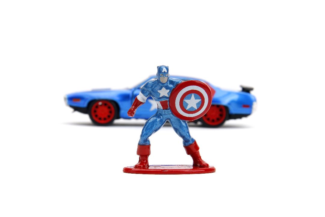 Jada 1/32 "Hollywood Rides" Marvel 1971 GTX w/Capt America