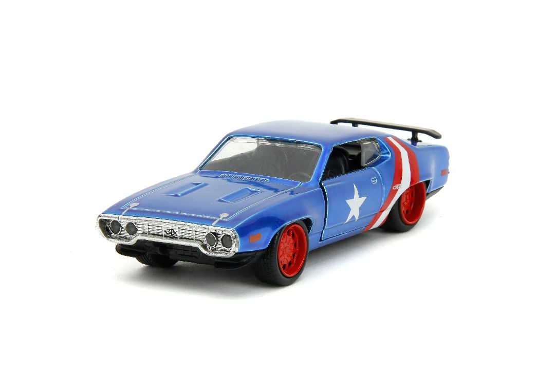 Jada 1/32 "Hollywood Rides" Marvel 1971 GTX w/Capt America