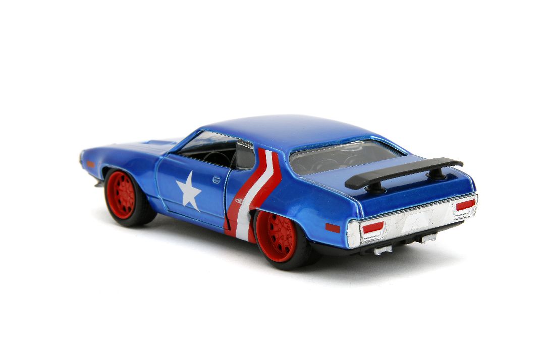 Jada 1/32 "Hollywood Rides" Marvel 1971 GTX w/Capt America