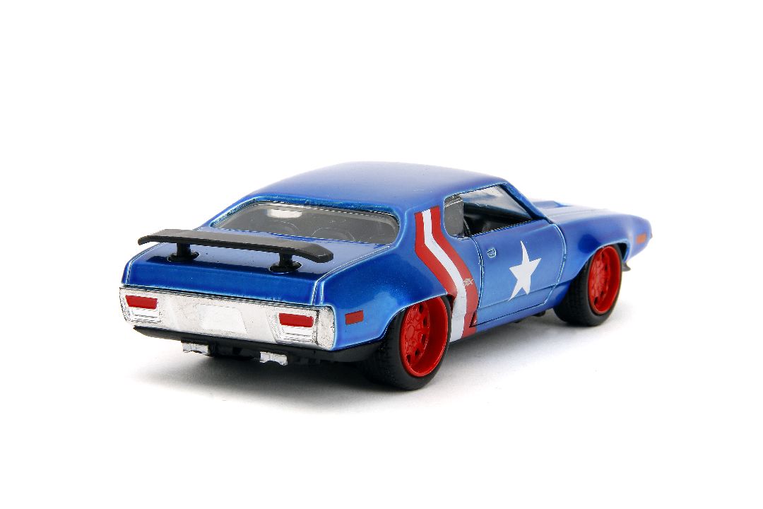 Jada 1/32 "Hollywood Rides" Marvel 1971 GTX w/Capt America