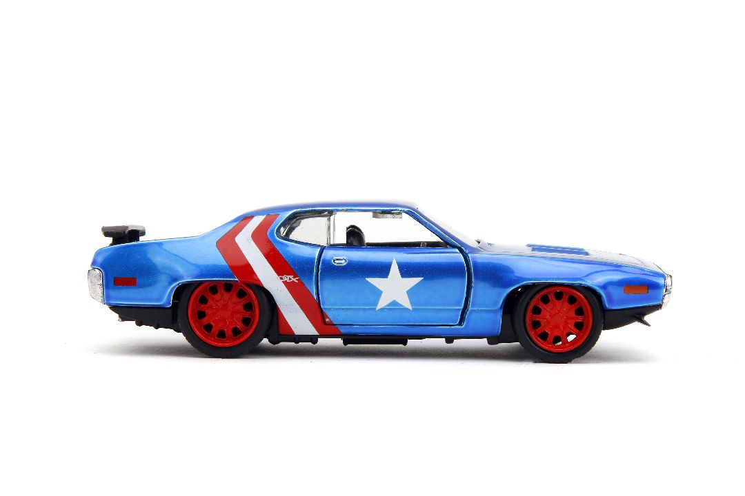 Jada 1/32 "Hollywood Rides" Marvel 1971 GTX w/Capt America