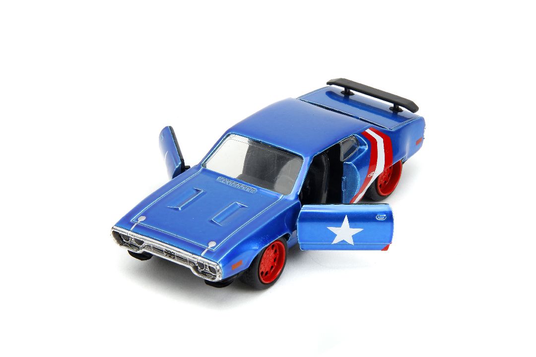 Jada 1/32 "Hollywood Rides" Marvel 1971 GTX w/Capt America