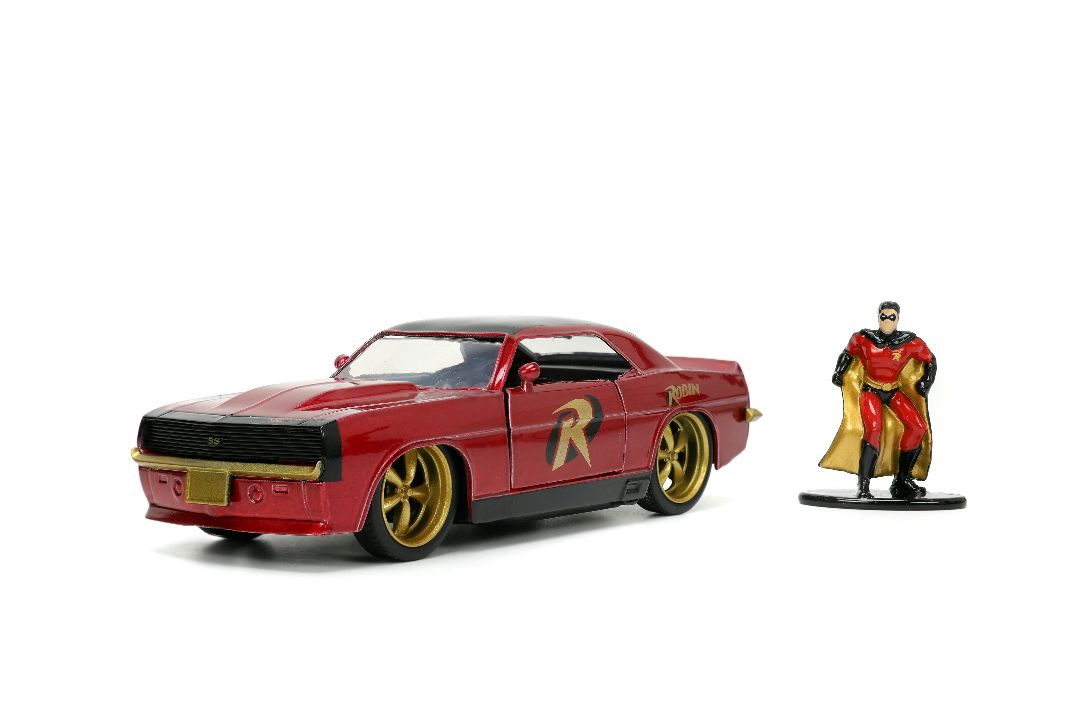 Jada 1/32 "Hollywood Rides" DC Comics 1969 Chevy Camaro w/Robin