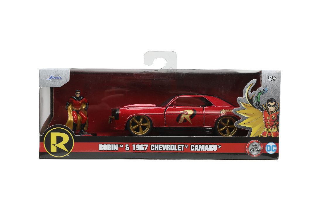 Jada 1/32 "Hollywood Rides" DC Comics 1969 Chevy Camaro w/Robin