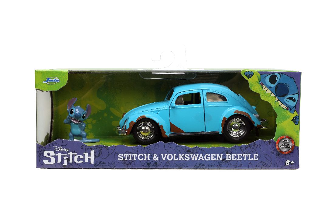 Jada 1/32 "Hollywood Rides" Disney 1959 VW Beetle with Stitch