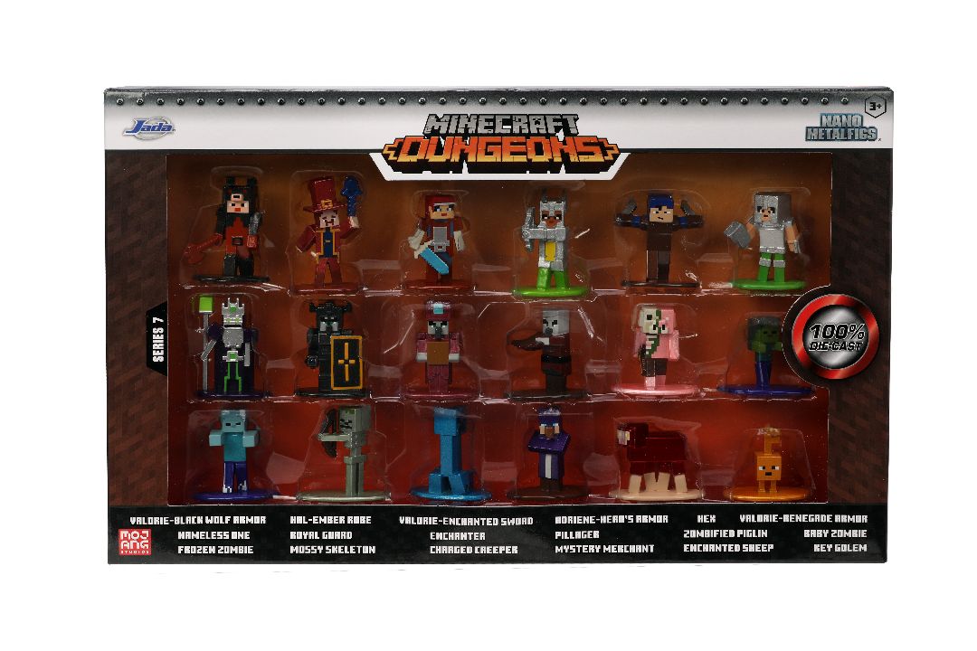 Jada 1.65" Nano Metalfigs Minecraft : 18-Pack W7