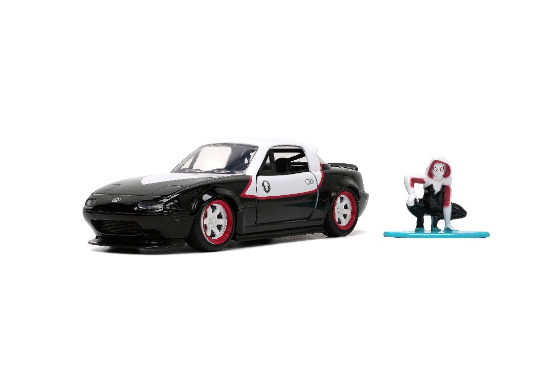 Jada 1/32 "Hollywood Rides" 1990 Mazda Miata w/Ghost Spider