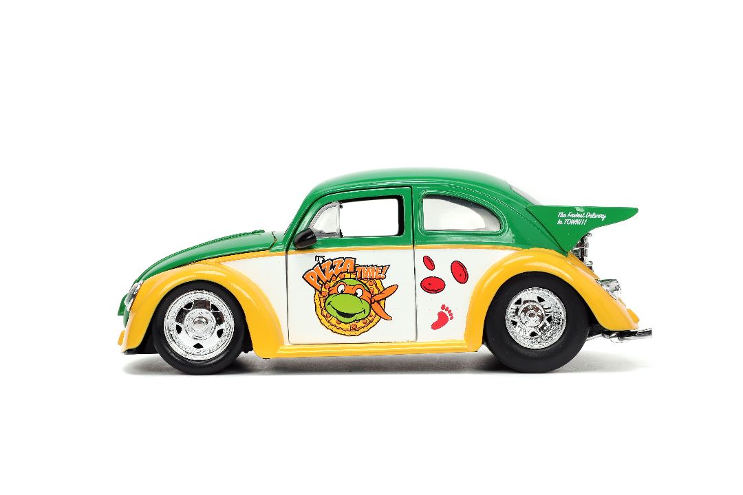 Jada 1/24 "Hollywood Rides" TMNT 1959 VW Beetle w/ Michelangelo