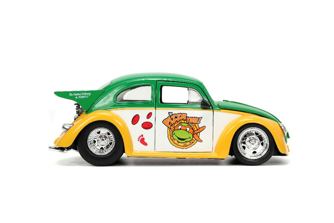 Jada 1/24 "Hollywood Rides" TMNT 1959 VW Beetle w/ Michelangelo