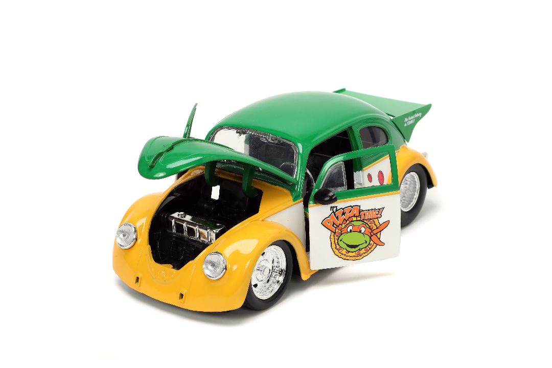 Jada 1/24 "Hollywood Rides" TMNT 1959 VW Beetle w/ Michelangelo