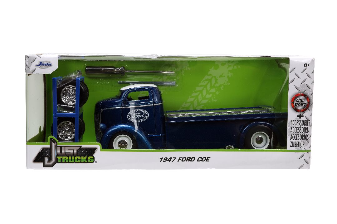 Jada 1/24 "Just Trucks" with Rack -1947 Ford COE Flatbed