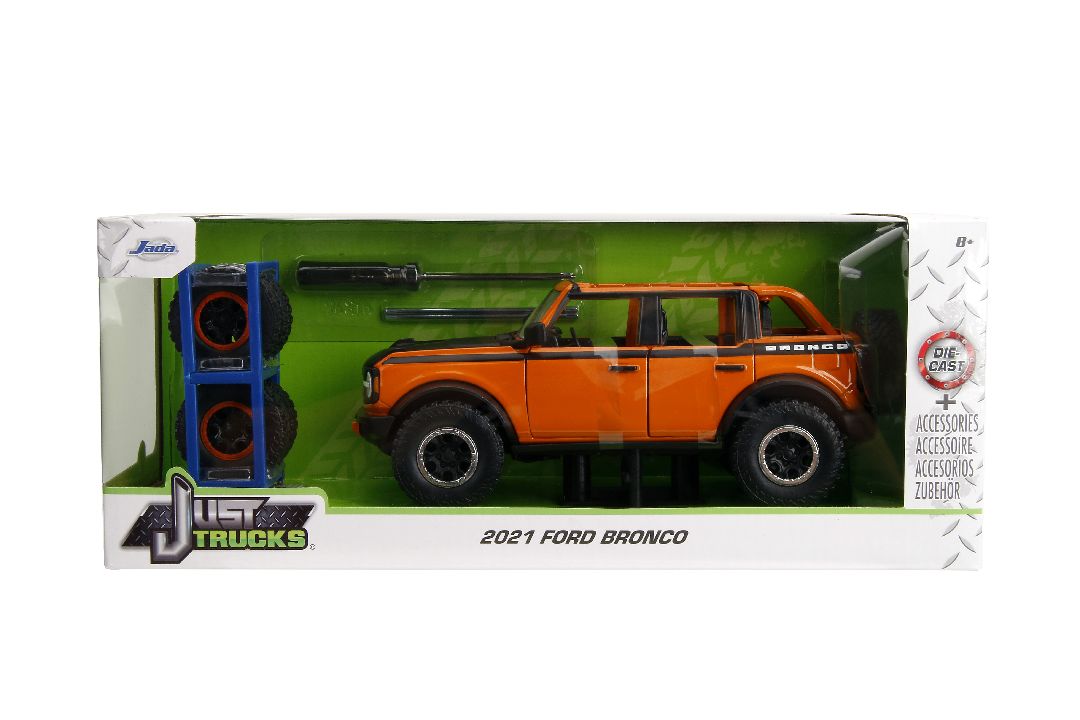 Jada 1/24 "Just Trucks" w/ Rack - 2021 Ford Bronco Open Top