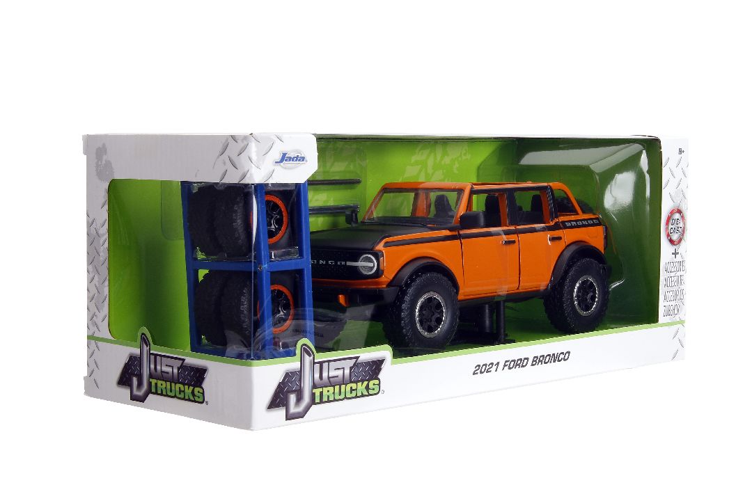 Jada 1/24 "Just Trucks" w/ Rack - 2021 Ford Bronco Open Top