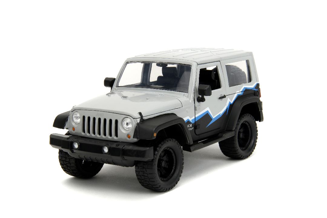 Jada 1/24 "Just Trucks" w/Rack 2007 Jeep Wrangler-Glossy Grey