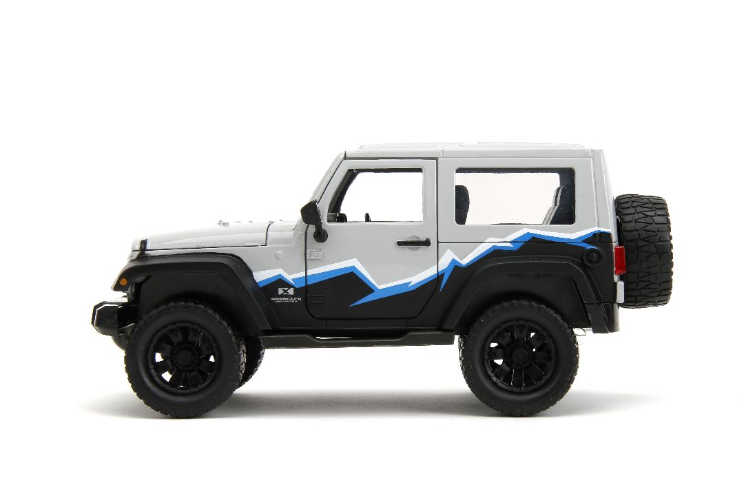 Jada 1/24 "Just Trucks" w/Rack 2007 Jeep Wrangler-Glossy Grey