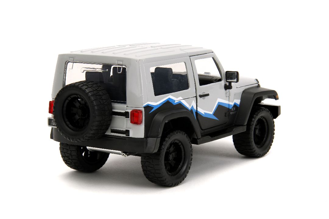 Jada 1/24 "Just Trucks" w/Rack 2007 Jeep Wrangler-Glossy Grey