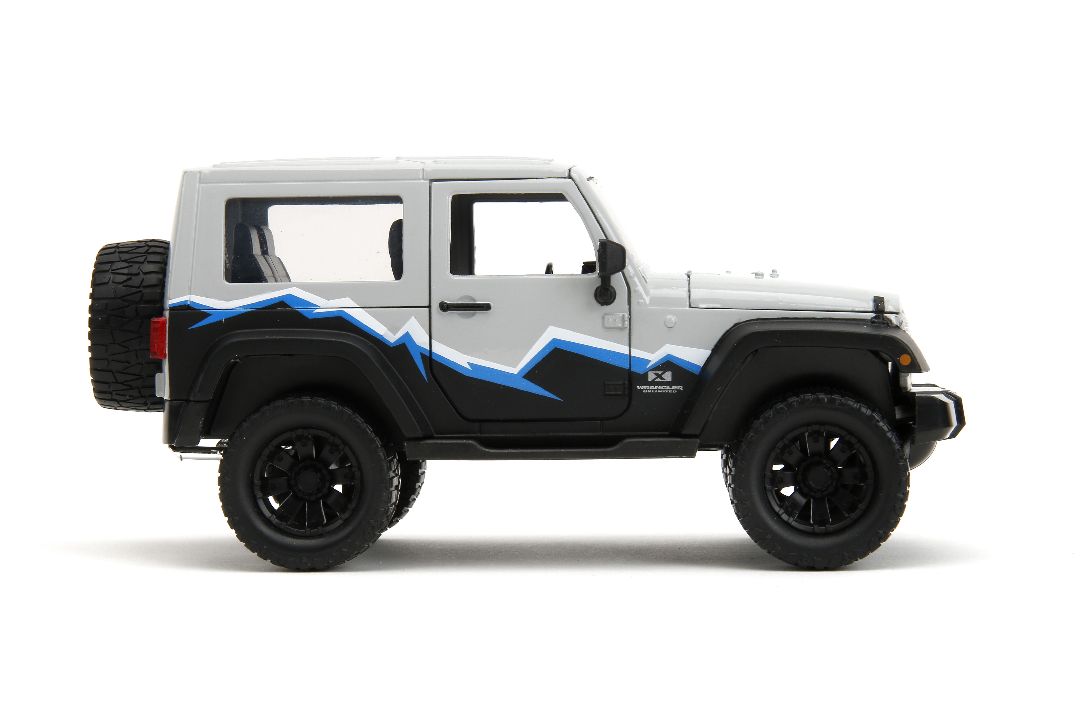 Jada 1/24 "Just Trucks" w/Rack 2007 Jeep Wrangler-Glossy Grey