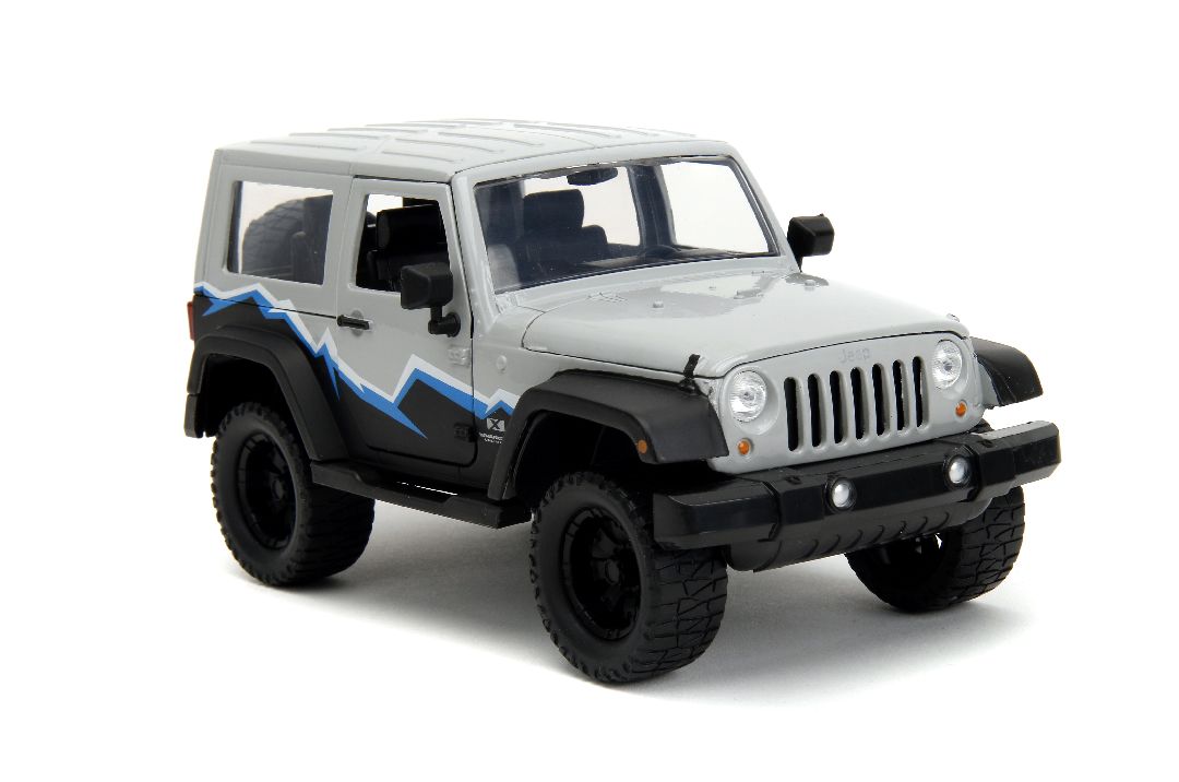 Jada 1/24 "Just Trucks" w/Rack 2007 Jeep Wrangler-Glossy Grey