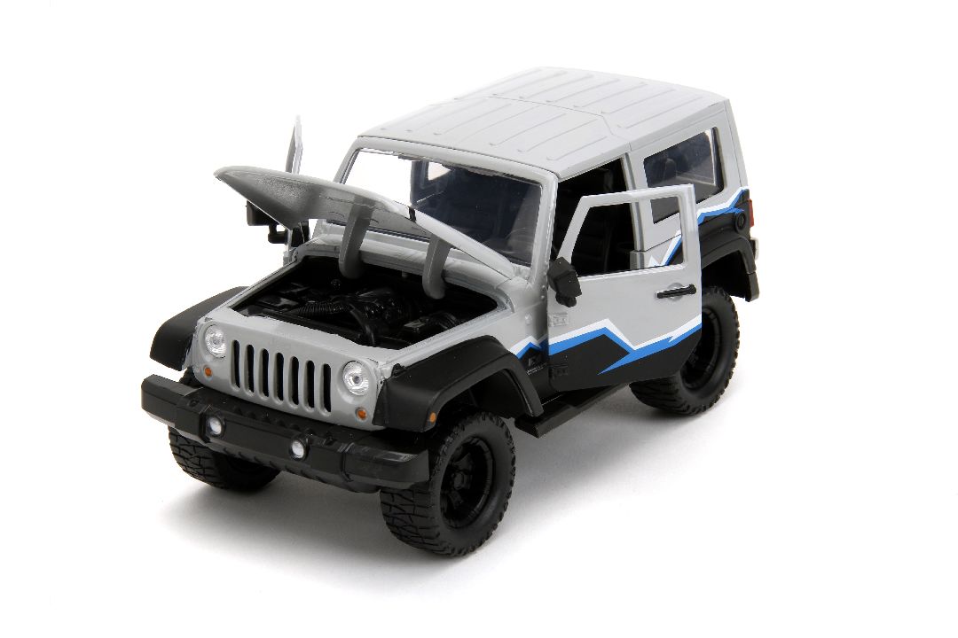 Jada 1/24 "Just Trucks" w/Rack 2007 Jeep Wrangler-Glossy Grey