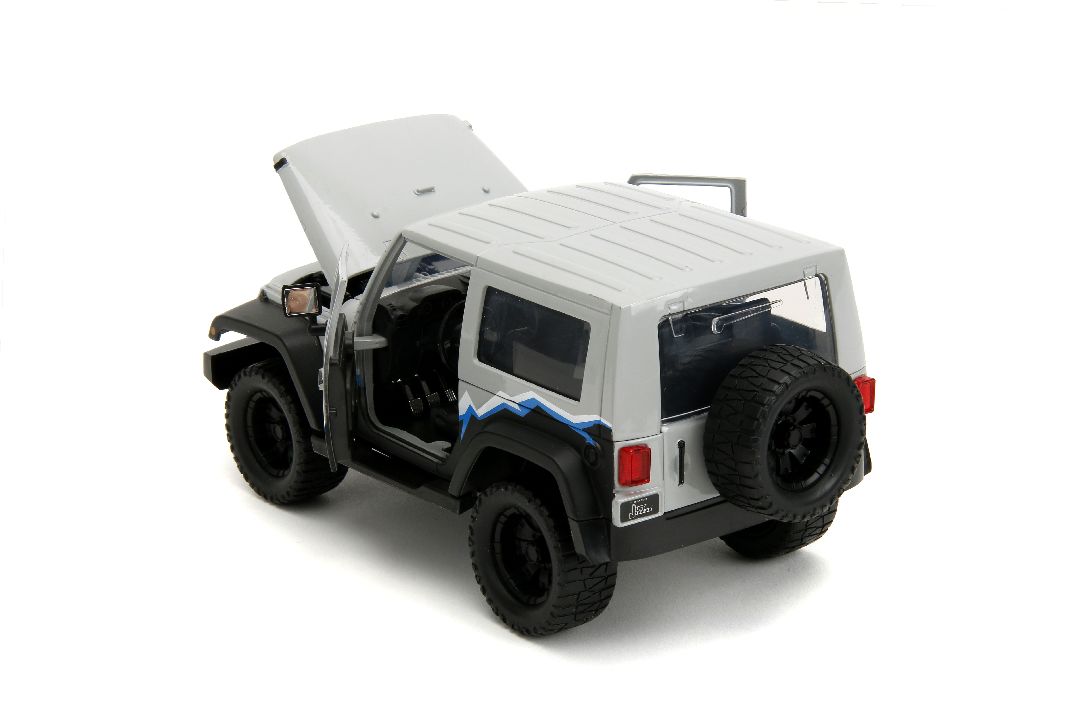 Jada 1/24 "Just Trucks" w/Rack 2007 Jeep Wrangler-Glossy Grey