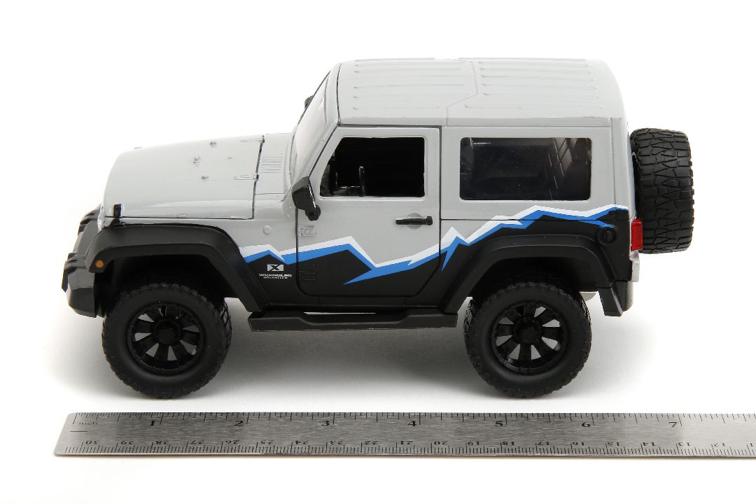 Jada 1/24 "Just Trucks" w/Rack 2007 Jeep Wrangler-Glossy Grey