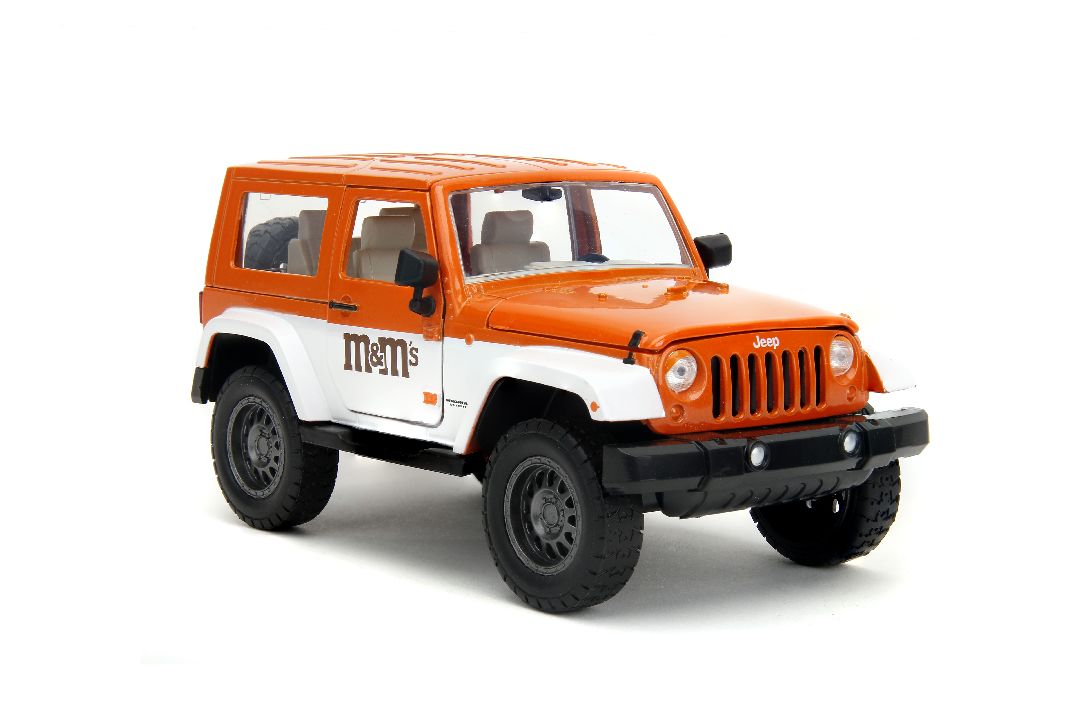 Jada 1/24 "Hollywood Rides" 2007 Jeep Wrangler with Orange M&M