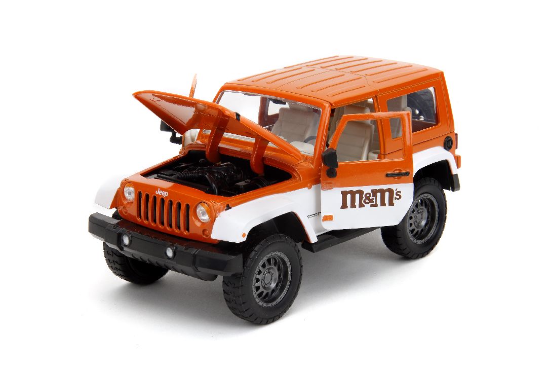 Jada 1/24 "Hollywood Rides" 2007 Jeep Wrangler with Orange M&M