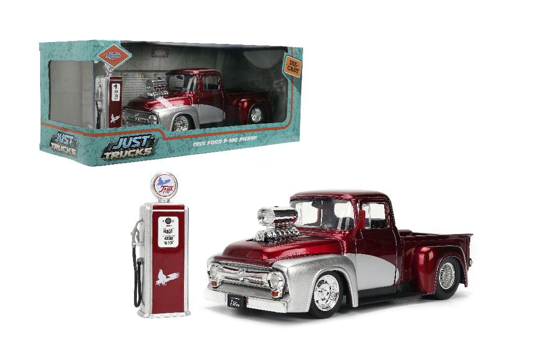 Jada 1/24 "Just Trucks" w/ Gas Pump - 1956 Ford F100