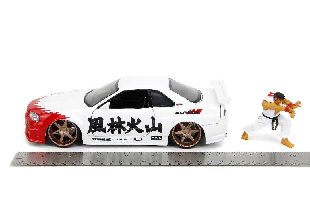 Jada 1/24 "Hollywood Rides" Street Fighter 2002 Skyline w/ Ryu