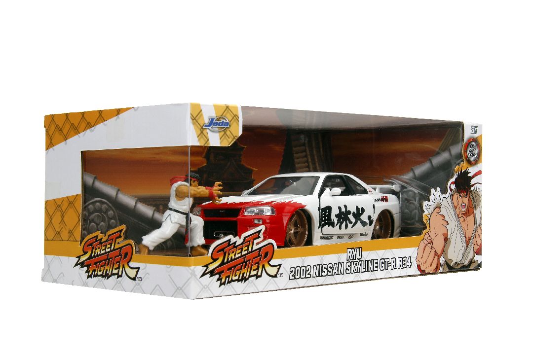 Jada 1/24 "Hollywood Rides" Street Fighter 2002 Skyline w/ Ryu