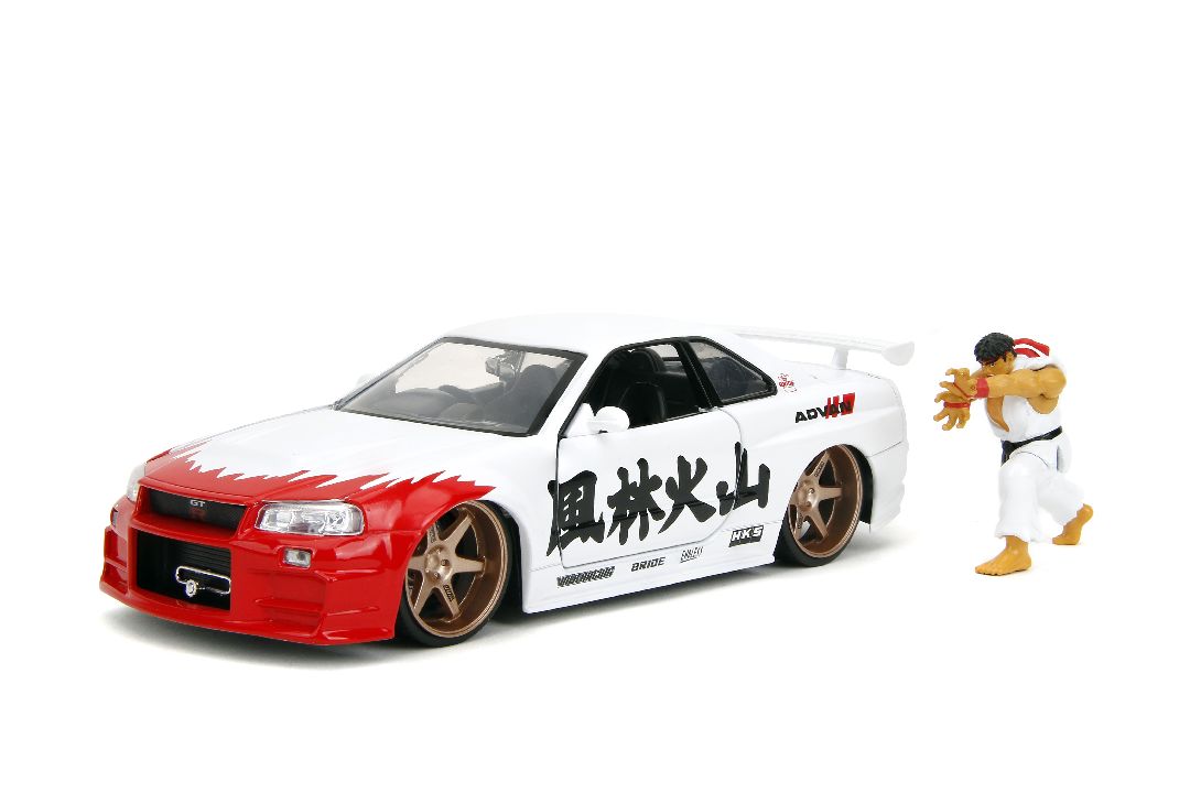 Jada 1/24 "Hollywood Rides" Street Fighter 2002 Skyline w/ Ryu