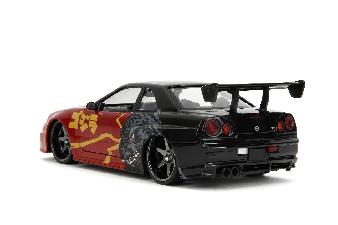 Jada 1/24 "Hollywood Rides" Godzilla 2002 Skyline GT-R (R34)