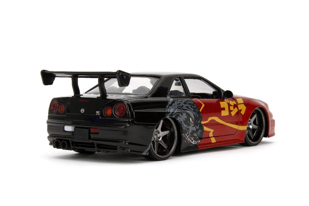 Jada 1/24 "Hollywood Rides" Godzilla 2002 Skyline GT-R (R34)