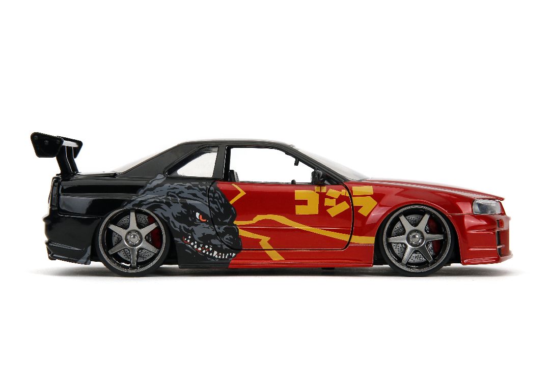 Jada 1/24 "Hollywood Rides" Godzilla 2002 Skyline GT-R (R34)