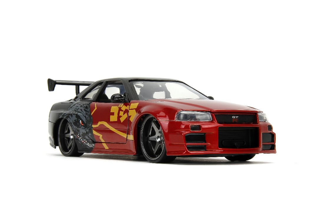 Jada 1/24 "Hollywood Rides" Godzilla 2002 Skyline GT-R (R34)