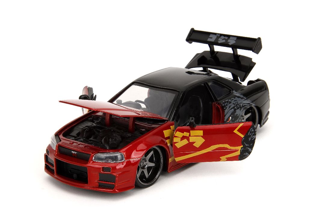 Jada 1/24 "Hollywood Rides" Godzilla 2002 Skyline GT-R (R34)