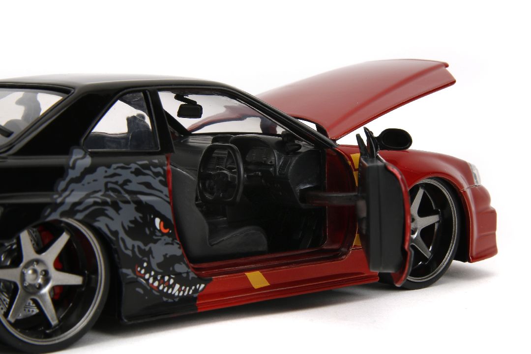 Jada 1/24 "Hollywood Rides" Godzilla 2002 Skyline GT-R (R34)