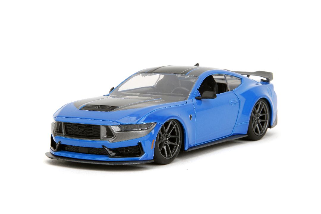 Jada 1/24 "BIGTIME Muscle" 2024 Mustang Dark Horse - Blue - Click Image to Close