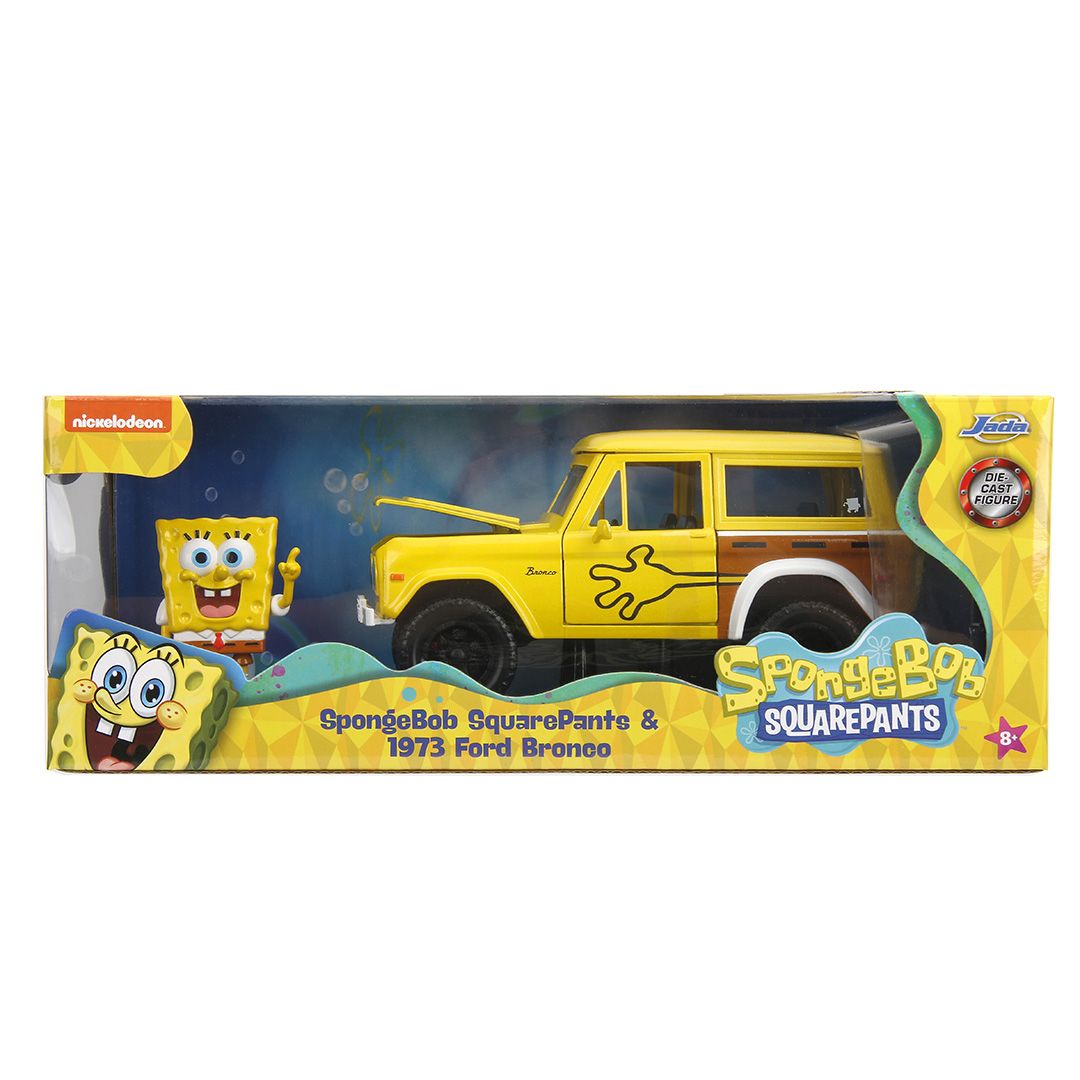 Jada 1/24 "Hollywood Rides" 1972 Ford Bronco w/ Spongebob