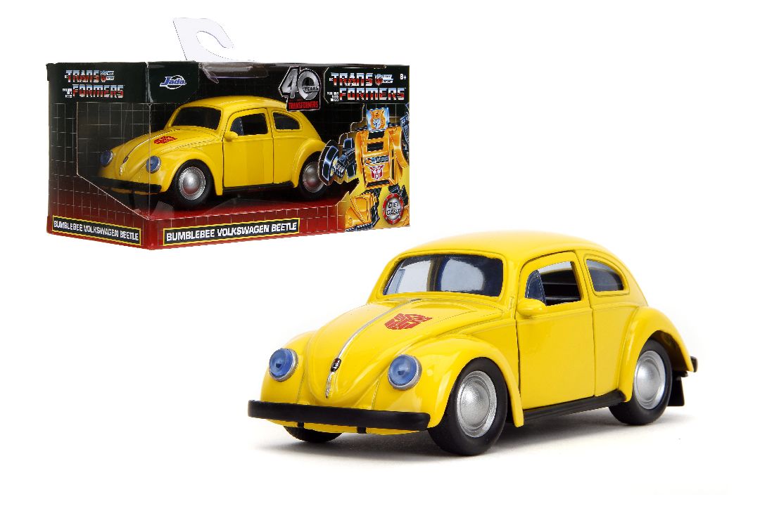 Jada 1/32 "Hollywood Rides" Transformers G1 VW Beetle Bumblebee - Click Image to Close