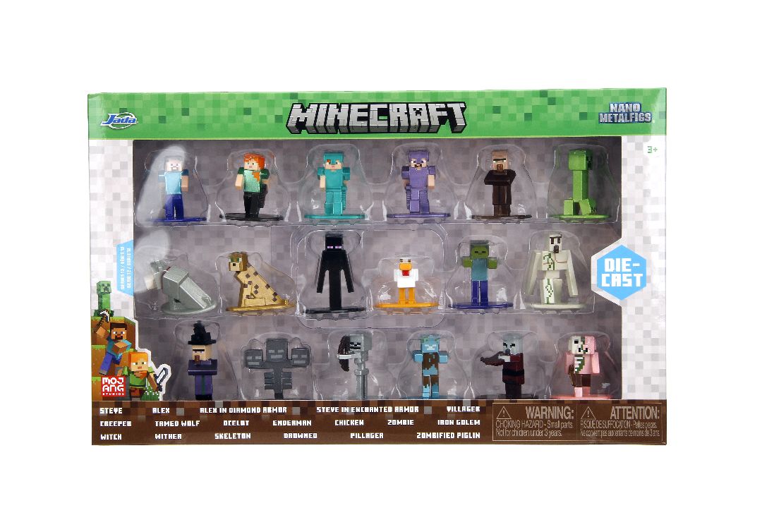 Jada 1.65" Nano Metalfigs - Minecraft 18-Pack W12