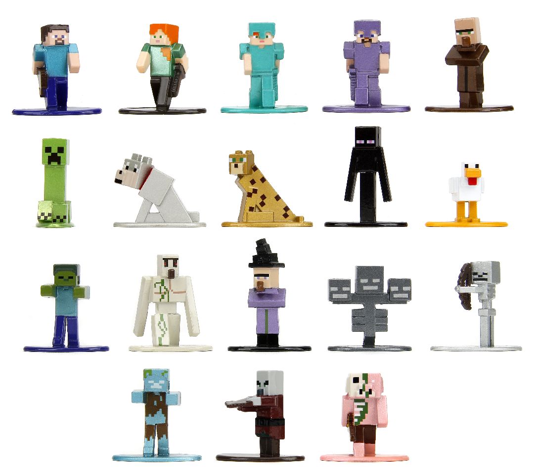 Jada 1.65" Nano Metalfigs - Minecraft 18-Pack W12