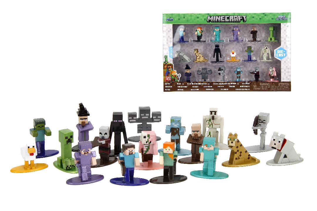 Jada 1.65" Nano Metalfigs - Minecraft 18-Pack W12