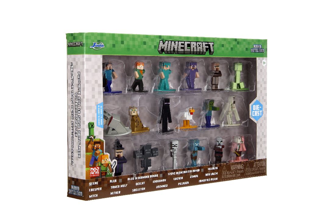 Jada 1.65" Nano Metalfigs - Minecraft 18-Pack W12