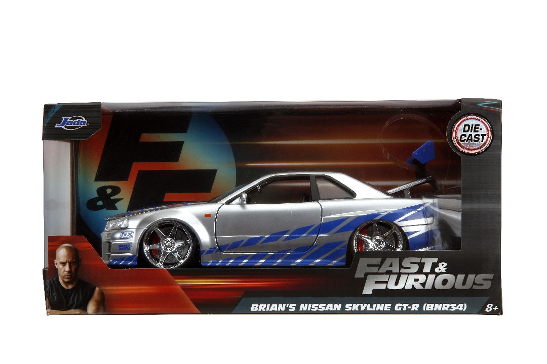 Jada 1/24 "Fast & Furious" Brian's Nissan Skyline GT-R (R34)