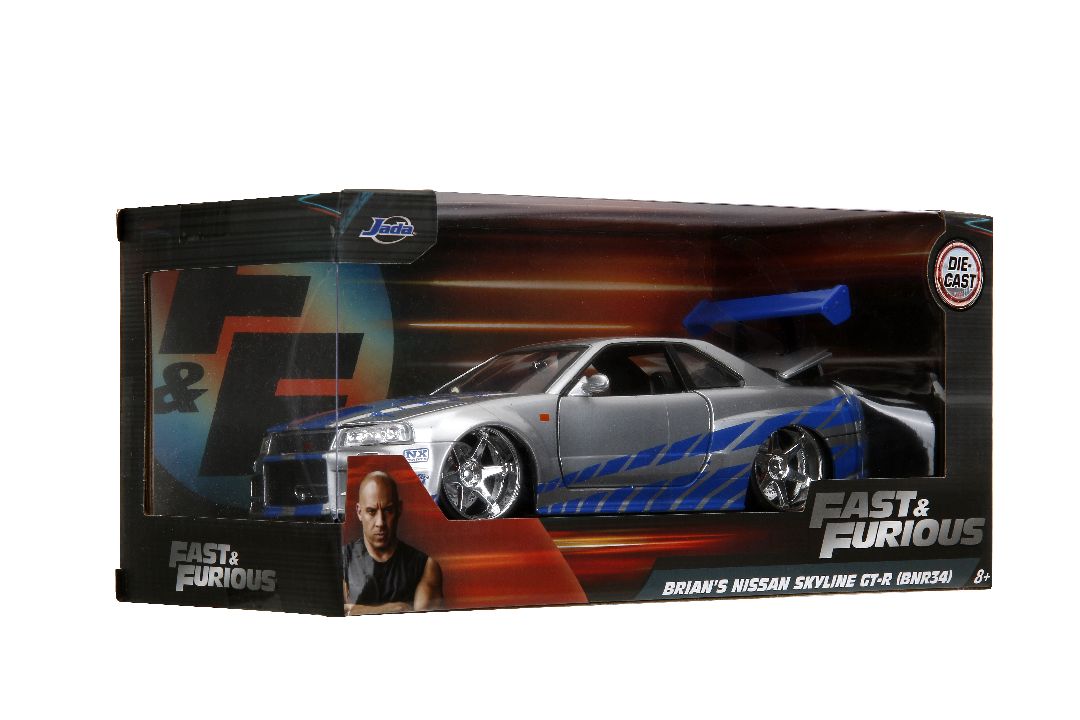 Jada 1/24 "Fast & Furious" Brian's Nissan Skyline GT-R (R34)